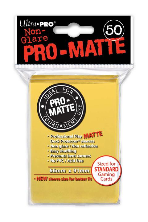 Ultra Pro: PRO-Matte Deck Protector Sleeves - Standard Size Yellow (50)