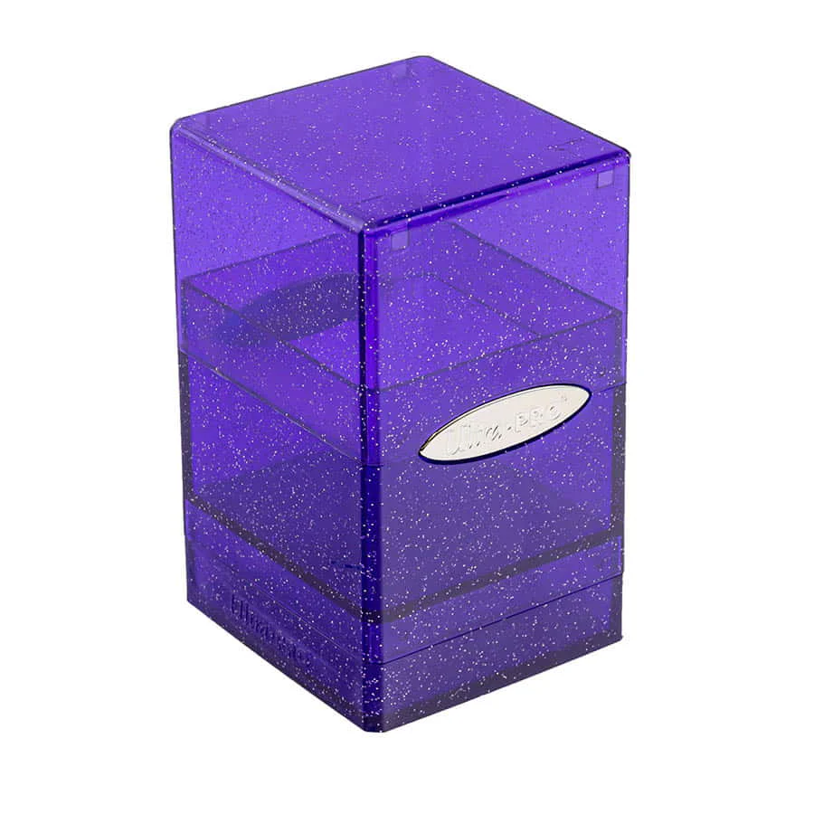 Ultra Pro: Satin Tower Deck Box-  Glitter Purple - Image 2