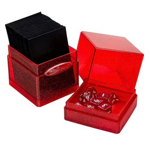 Ultra Pro: Satin Tower Deck Box - Glitter Red - Image 2