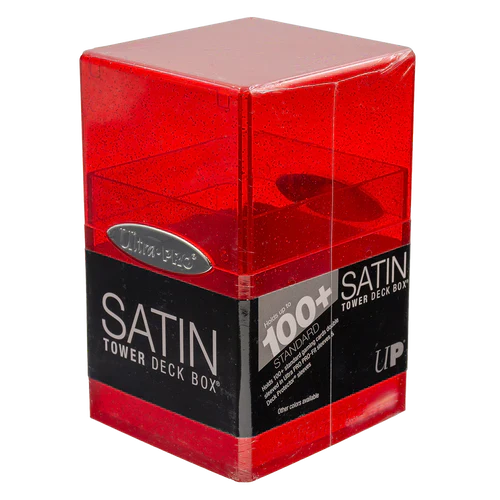 Ultra Pro: Satin Tower Deck Box - Glitter Red - Image 3