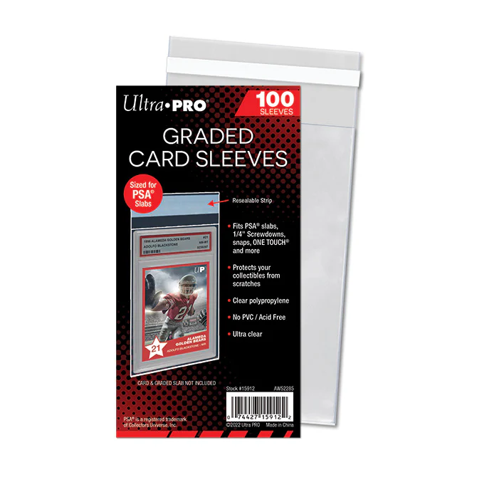 Ultra Pro: Soft Sleeve: PSA Graded Card Sleeves Resealable (100)
