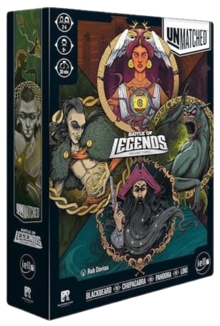 Unmatched: Battle of Legends, Vol. 3 - Pandora, Loki, Blackbeard, Chupacabra