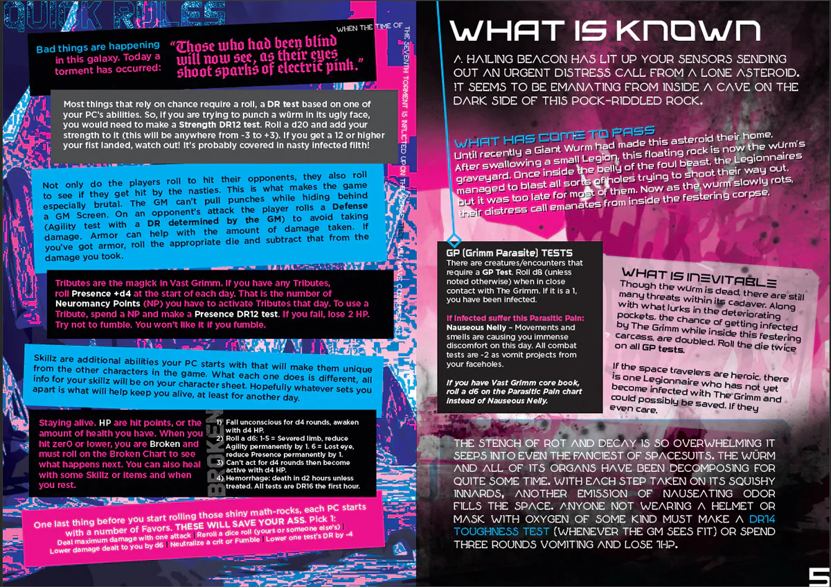 Vast Grimm: Into the Wurmhole Mini Adventure Zine - Image 2