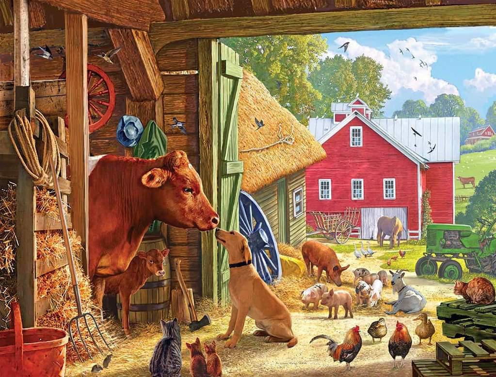 White Mountain Puzzles: Barnyard Buddies - 550 Piece Puzzle - Image 2
