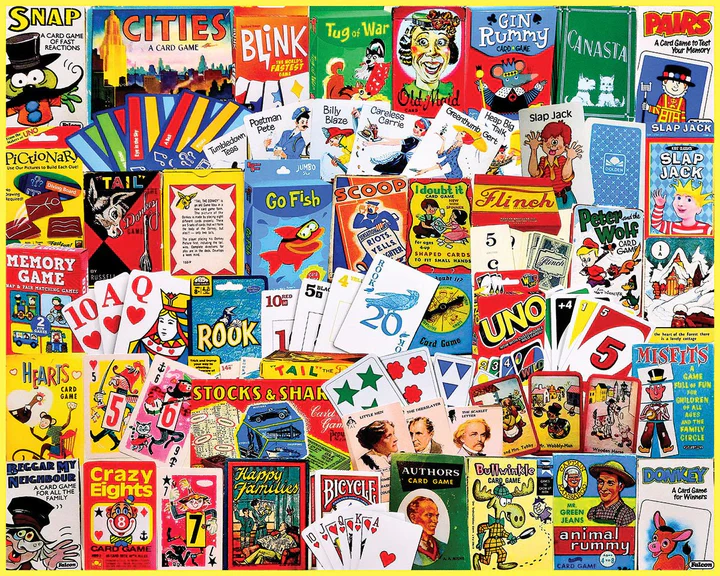 White Mountain Puzzles: Card Games - 300 Piece Jigsaw Puzzle - Image 2
