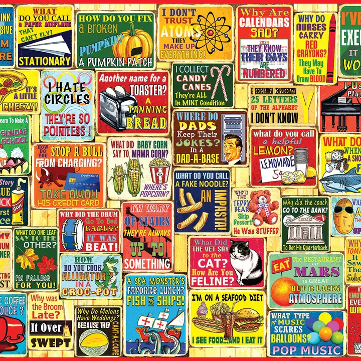 White Mountain Puzzles: Dad Jokes - 1000 Piece Puzzle - Image 2