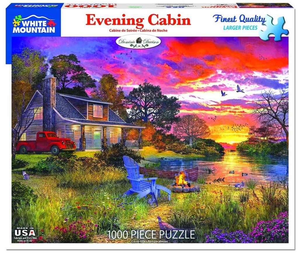White Mountain Puzzles: Evening Cabin - 1000 Piece Puzzle