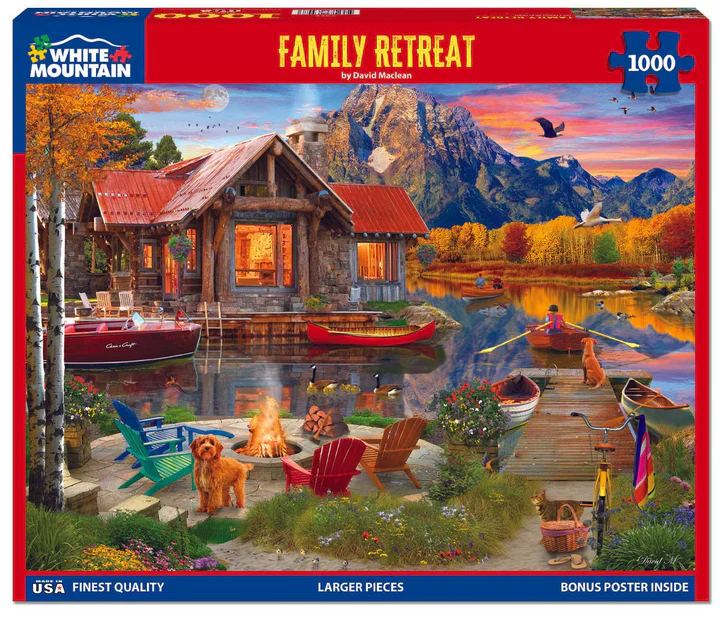 White Mountain Puzzles: Family Retreat - 1000 Piece Jigsaw Puzzle