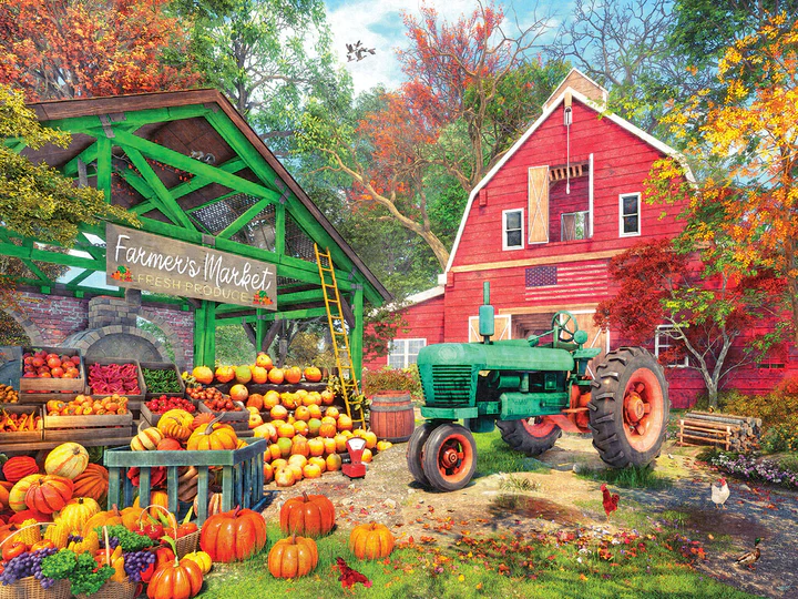 White Mountain Puzzles: Farmers Market - 500 Piece Puzzle
