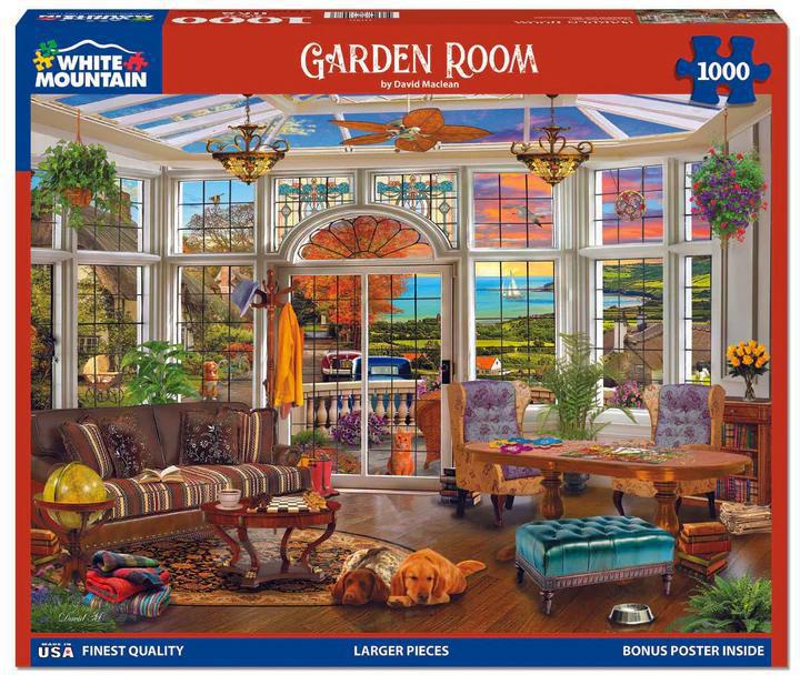 White Mountain Puzzles: Garden Room - 1000 Piece Jigsaw Puzzle