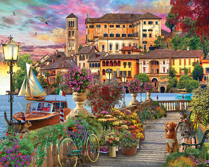 White Mountain Puzzles: Italian Promenade - 1000 Piece Puzzle