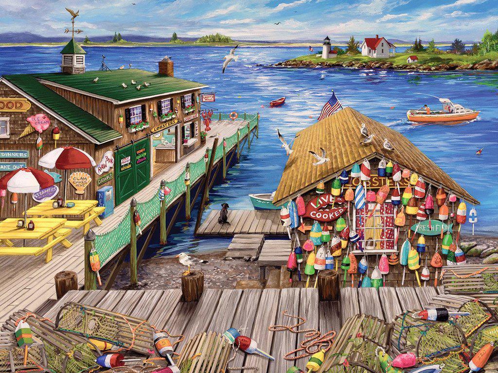 White Mountain Puzzles: Lobster Pound - 1000 Piece Puzzle - Image 2