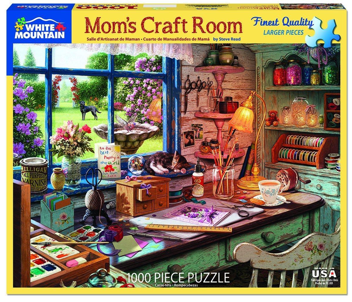 White Mountain Puzzles: Mom’s Craft Room - 1000 Piece Puzzle