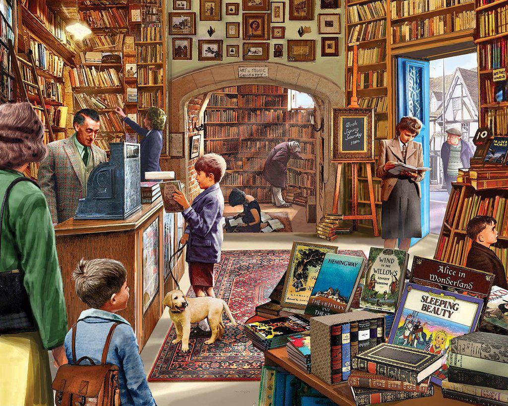 White Mountain Puzzles: Old Book Store - 1000 Piece Puzzle - Image 2