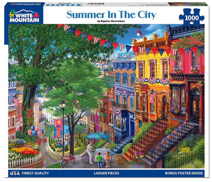 White Mountain Puzzles: Summer in the City - 1000 Piece Jigsaw Puzzle