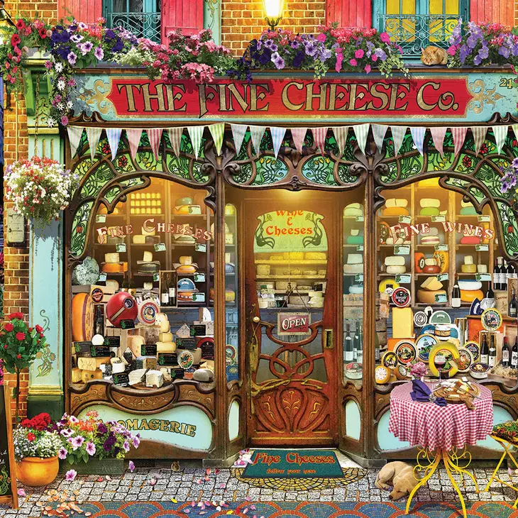 White Mountain Puzzles: Wine & Cheese Shop - 1000 Piece Puzzle