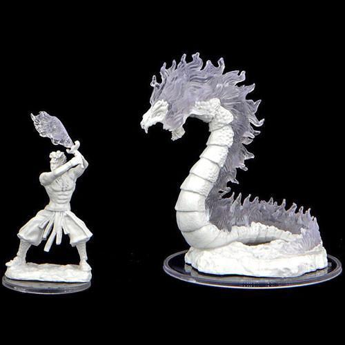 WizKids: Critical Role Miniatures - Ashari Firetamer & Inferno Serpent - Unpainted - Image 2