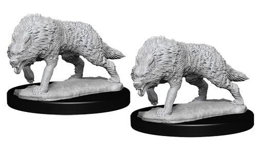 WizKids Deep Cuts Miniatures: Timber Wolves - Unpainted