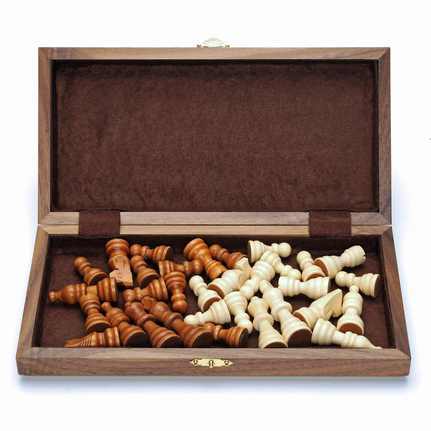 Wood Expressions: Magnetic Chess Set - Folding Walnut Board - Image 4